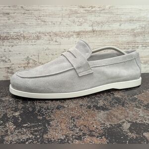 Mens Arthur Sleep London Penny Loafers Shoes Sz 11.5 45 Used Gray Suede Casual